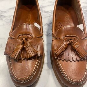 Dexter Brown Leather Tassel Loafers Flats